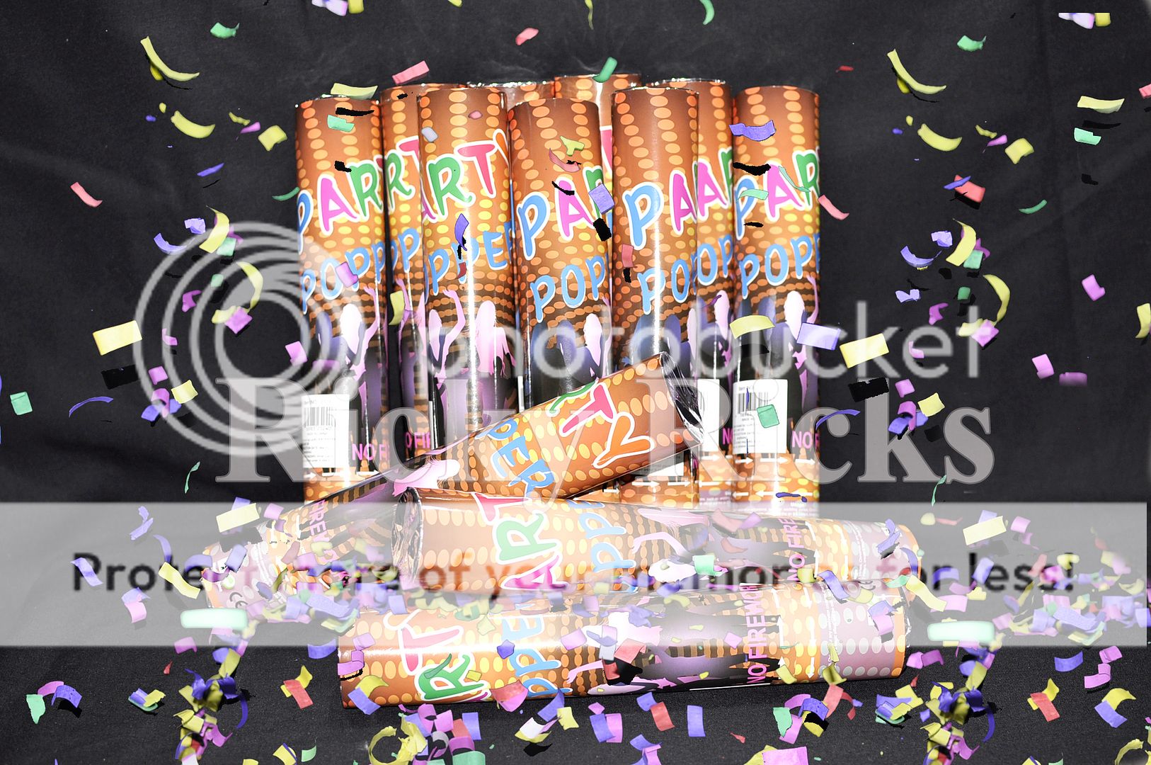 12 Party Poppers Confetti Wedding Shooter Cannon Streamer New Years Eve